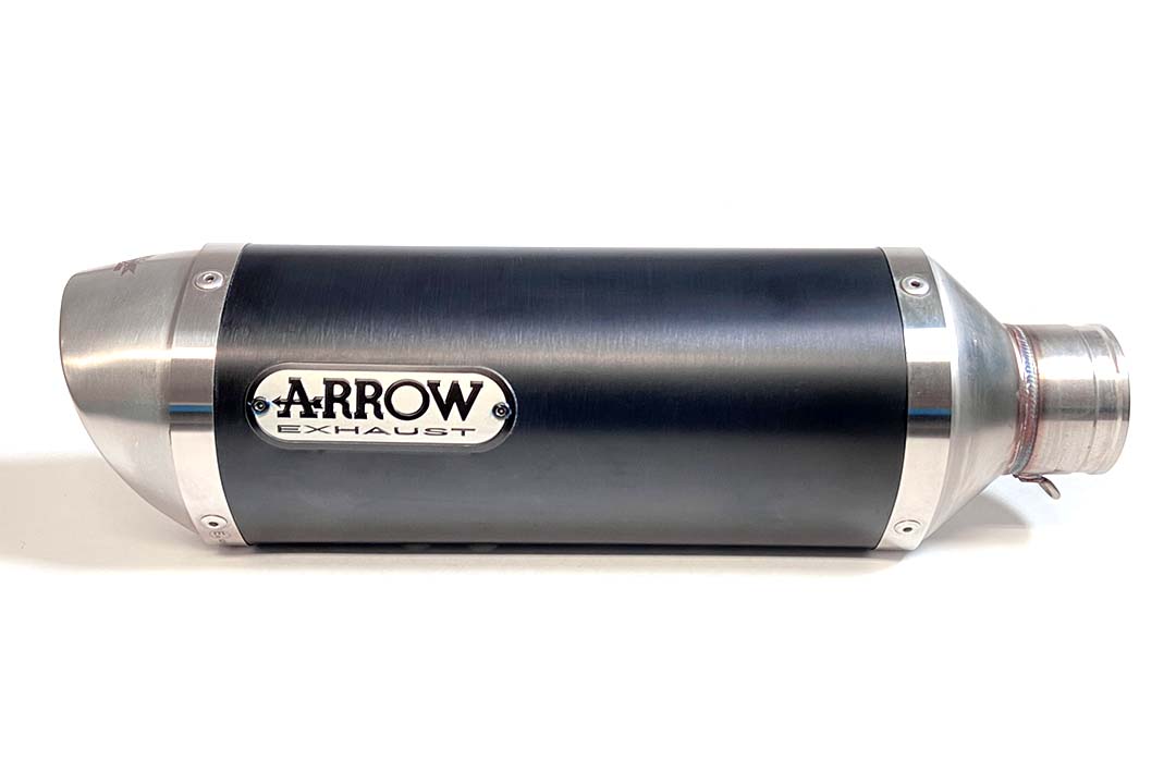 ARROW DARK THUNDER Exhaust for Yamaha MT07 / Tracer 700 2014-2020, Black Aluminium with Stainless Steel End Cap (Only with ARROW Manifold)