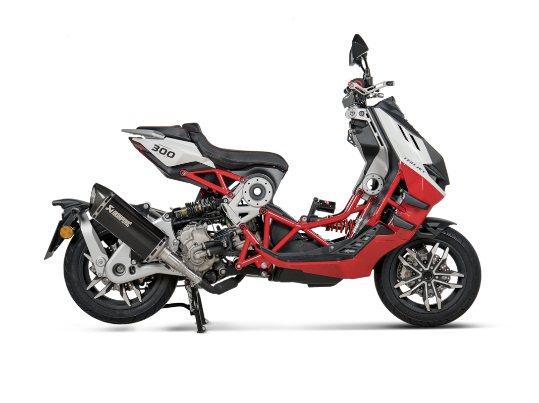 Akrapovic Slip-On Line (Titanium) exhaust system for Italjet Dragster 300, 2024-
