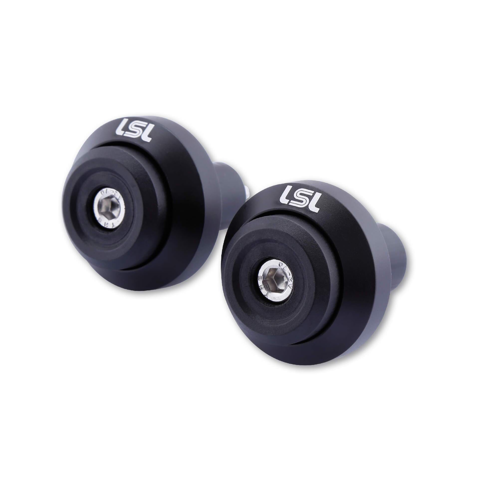 LSL bar end weight GONIA, Aluminium, with LSL logo, for handlebars with 14mm and 18 mm inner diameter, black