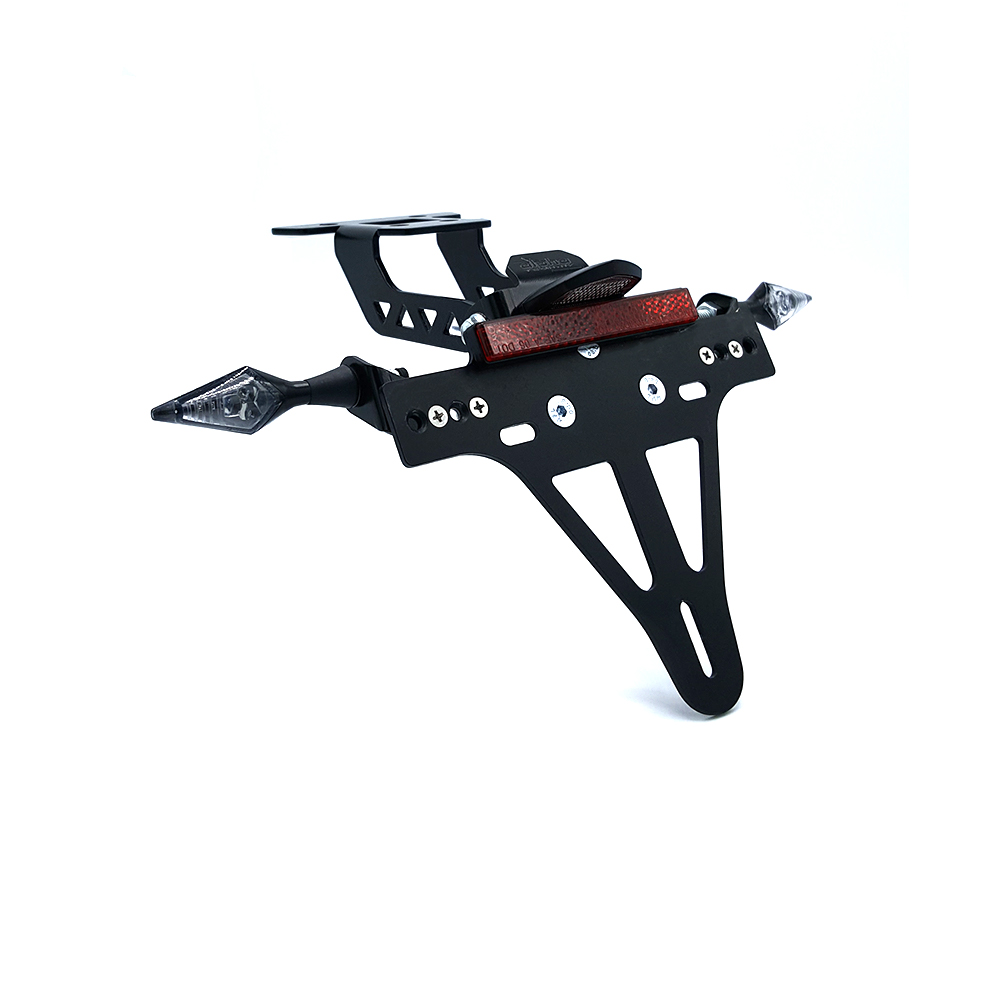 alpha Technik License Plate Holder-flasher light, turn signal-Kit X-LED (front + rear) for Kawasaki Z650 and Ninja 650 Type: ER650K / EX650M from model year 2020