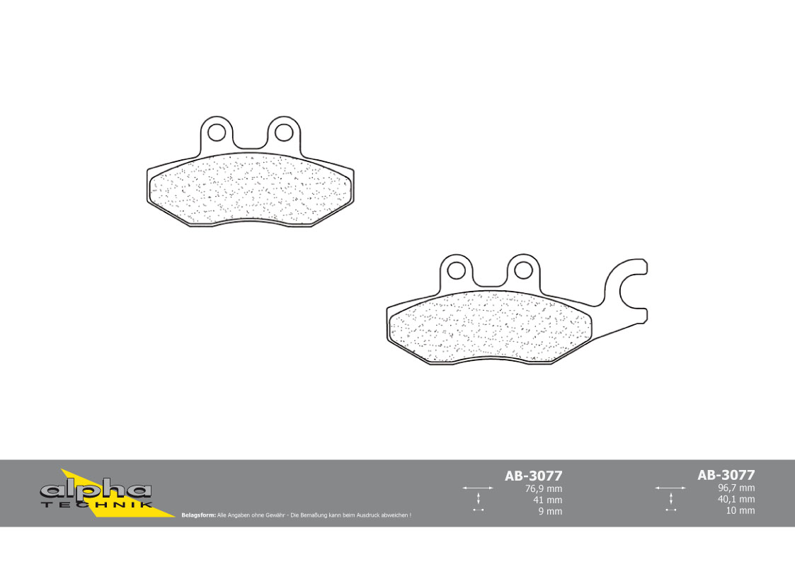 alpha Technik brake pad Scooter with ABE