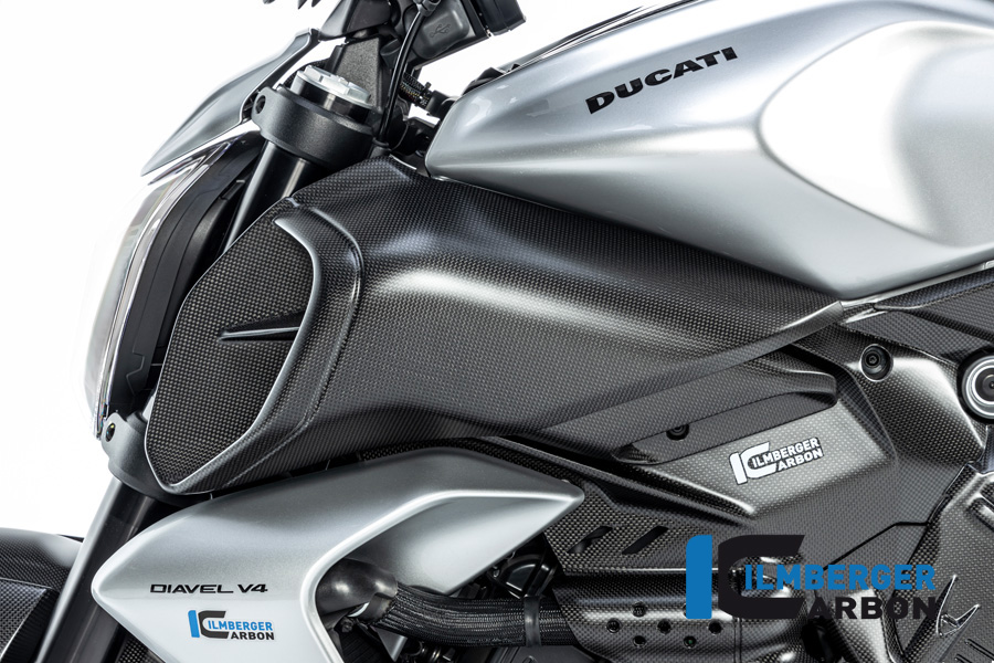 Ilmberger Carbon Air Duct Intake Fairing left side L/S, matte, Ducati Diavel V4, 2023-