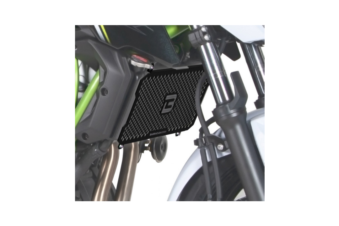 Barracuda radiator shield guard, black aluminium, for Kawasaki Z650 from model year 2017-