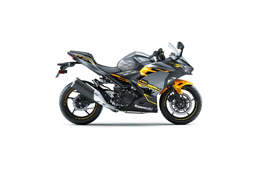 Stompgrip hybrid, Volcano, for Kawasaki Ninja 400, 2018-2024
