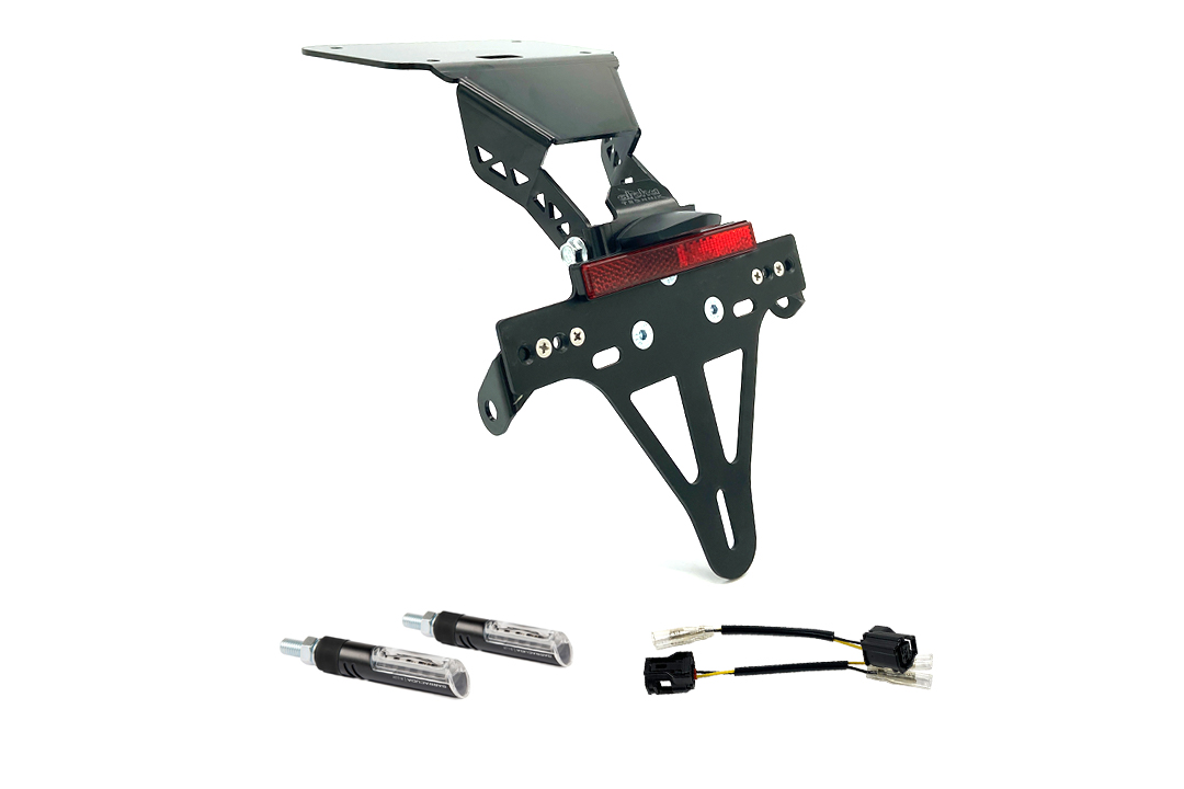 alpha Technik Number Plate Holder-flasher light, turn signal-Kit IDEA for YZF-R3 / MT03 Model Year 2020- (Rear)