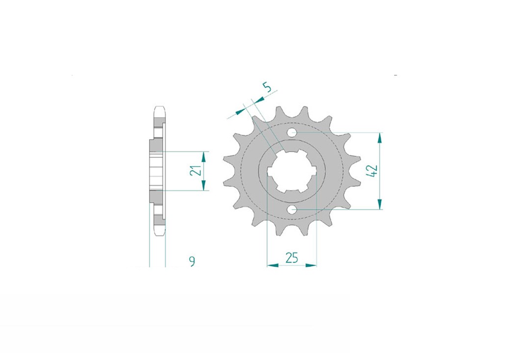 Sprocket, 17 teeth, 428 pitch