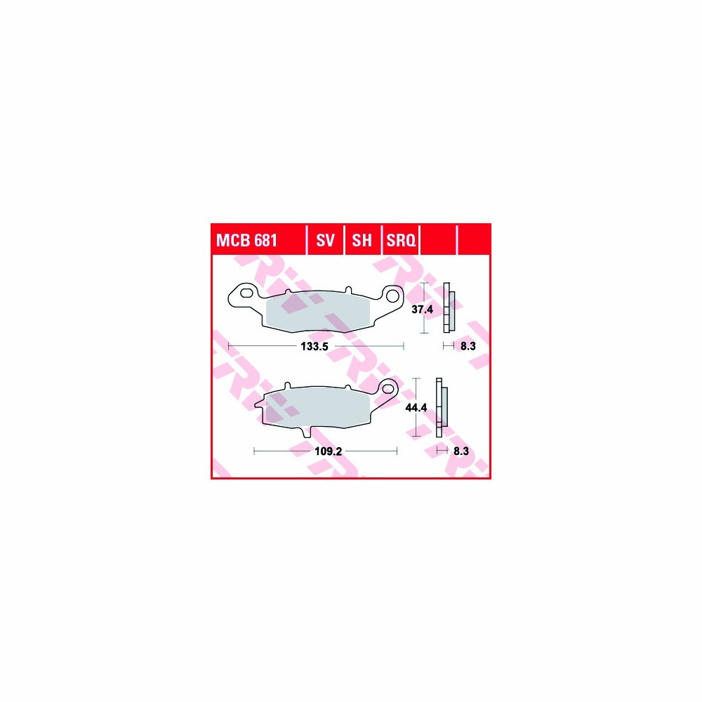 TRW brake pad pad set Sinter Street MCB681SV