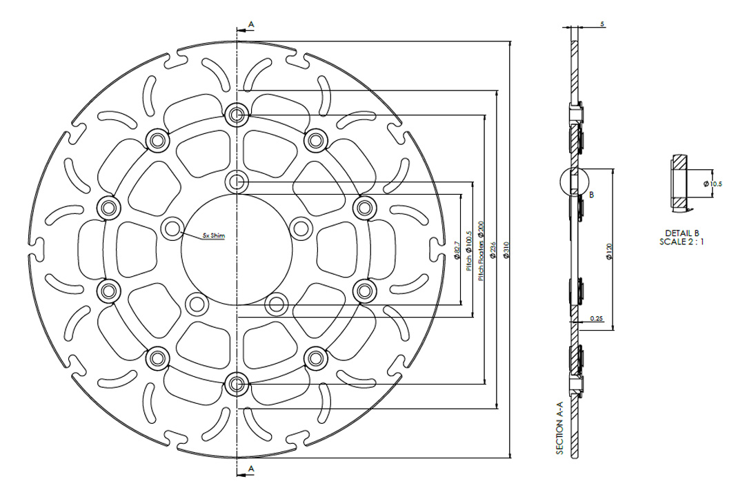 alpha Technik floating brake disc ABD33