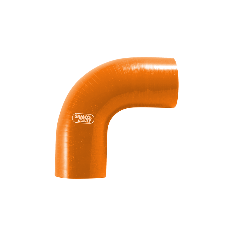 Samco Silicone Hose 90-Degree Standard Bend, Orange