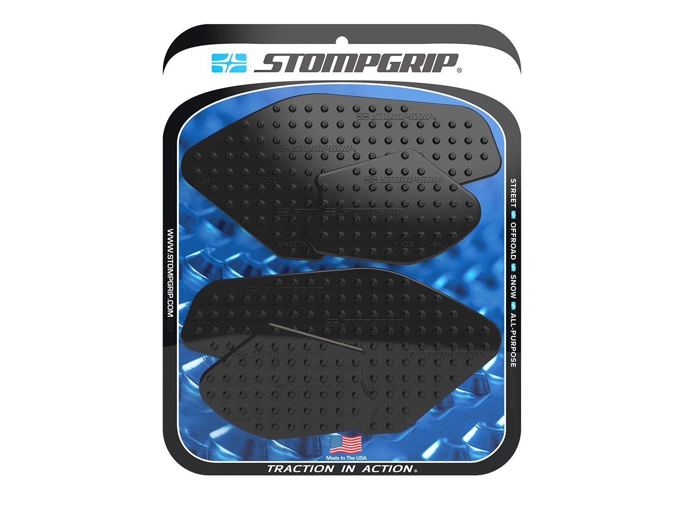 Stompgrip fuel tank Pad black, Volcano, for Yamaha MT-07, 2022-2025