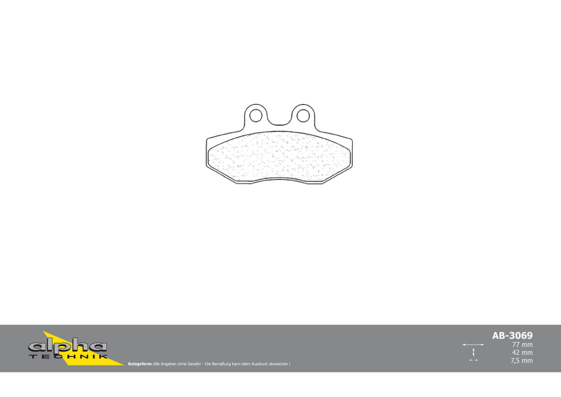alpha Technik brake pad Scooter with ABE