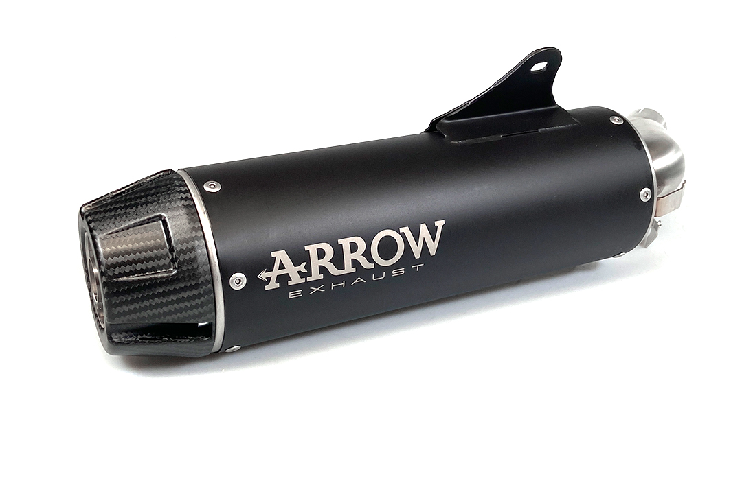 ARROW REBEL DARK Slip-On Exhaust with Carbon End Cap for Honda CMX 1100 Rebel Model Year 2021-