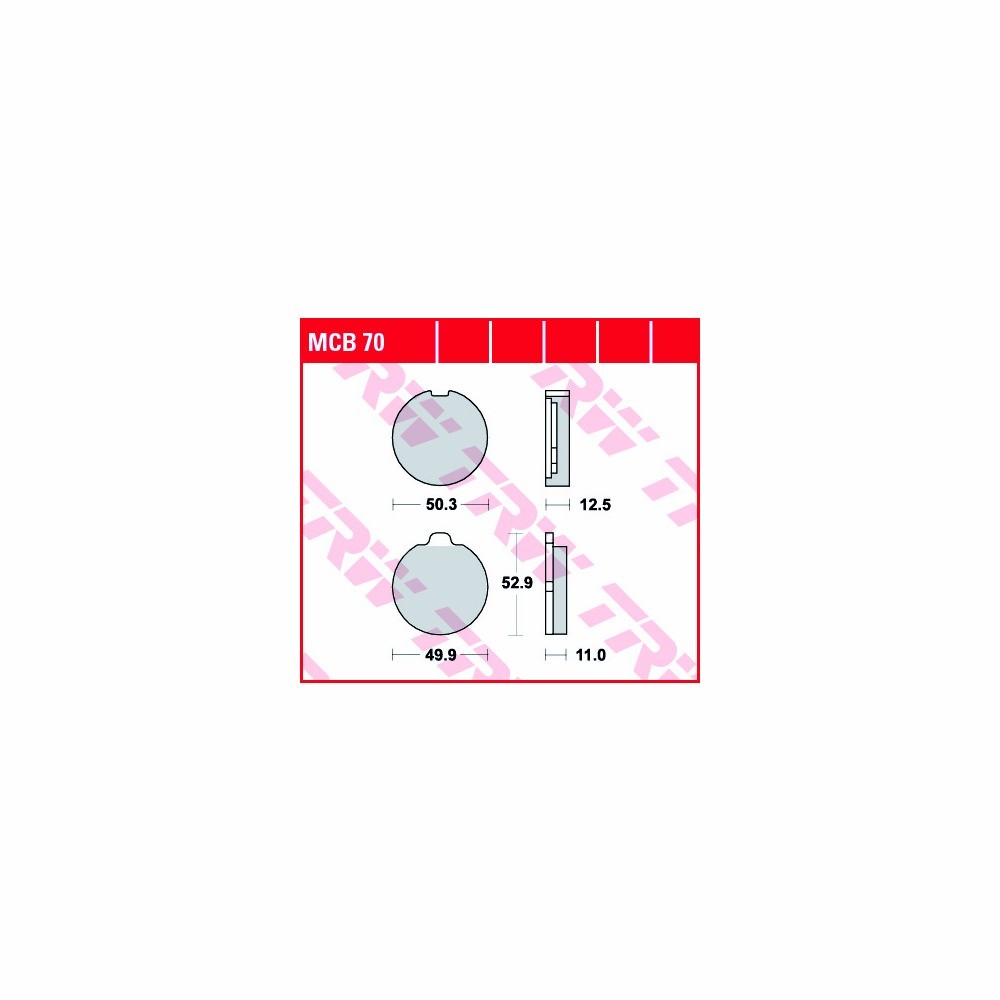 TRW brake padsatz Allround MCB070 fronte