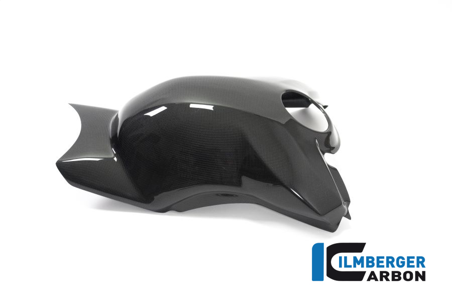 Ilmberger Carbon fuel tank lower fairing with crash pads, glossy, Ducati Panigale V4, V4S, V4R 2019-