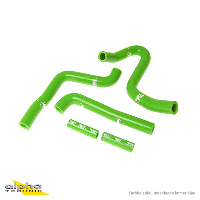 SAMCO SPORT Silicone Hose Kit, Green for Kawasaki KX250 Model Year 2003-2004