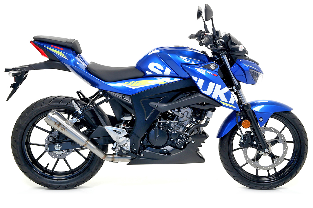 ARROW PRO RACE Exhaust for Suzuki GSX-S125 / GSX-R125 2017-, Stainless Steel (Only with ARROW Header)