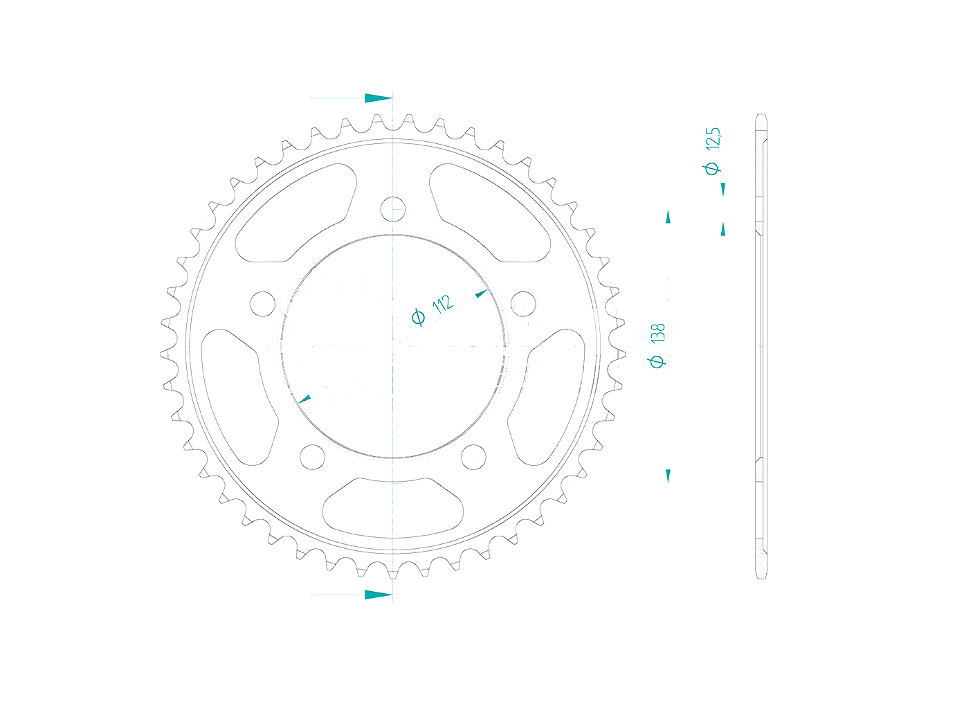 EK Chain chain Kit 520 MVXZ-2 gold for Honda CB750 Hornet, Type RH12 from Model Year 2023-