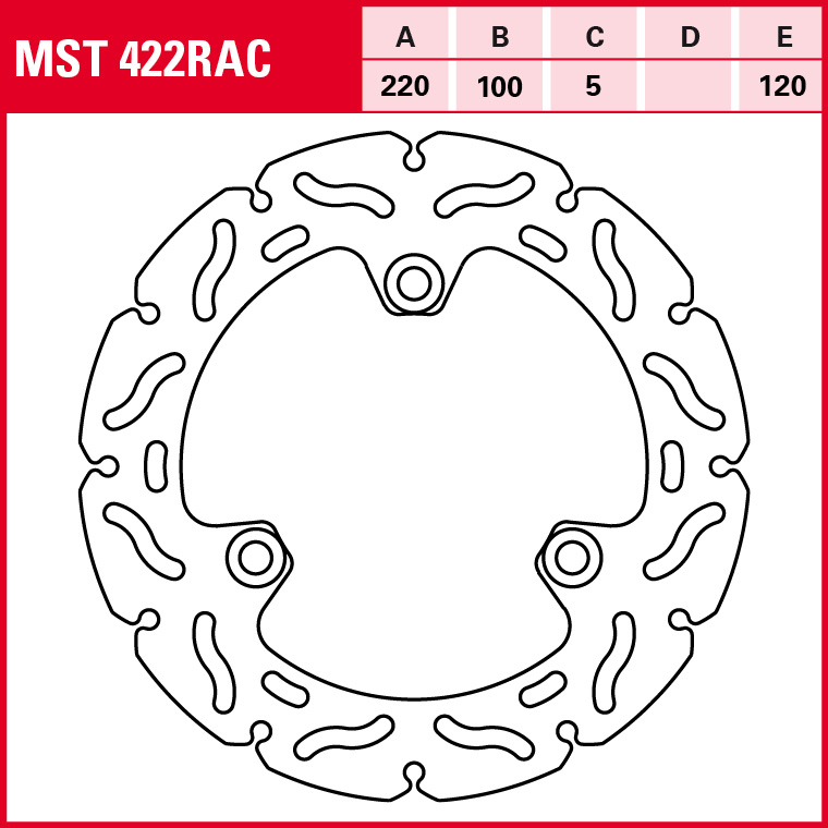 TRW brake disc Sportiv rigid MST422RAC