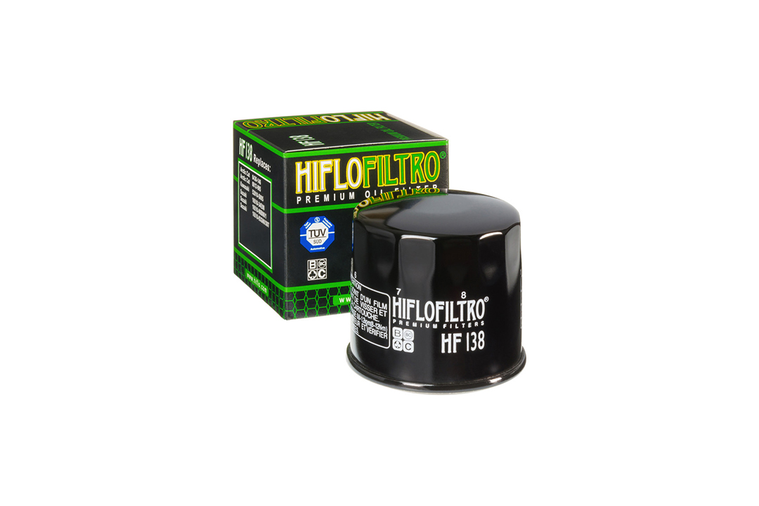 HIFLO oil filter HF138 for various Aprilia / Bimota / Cagiva / Kawasaki / Kymco / Sachs / Suzuki models