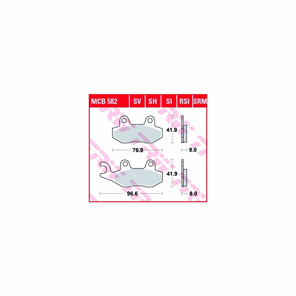 TRW brake pad set Sinter Off-road MCB582RSI
