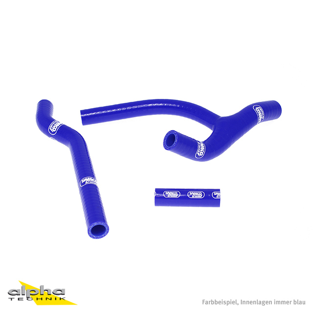 SAMCO SPORT Silicone Hose Kit, blue, for Yamaha WR250F model year 2007-2014