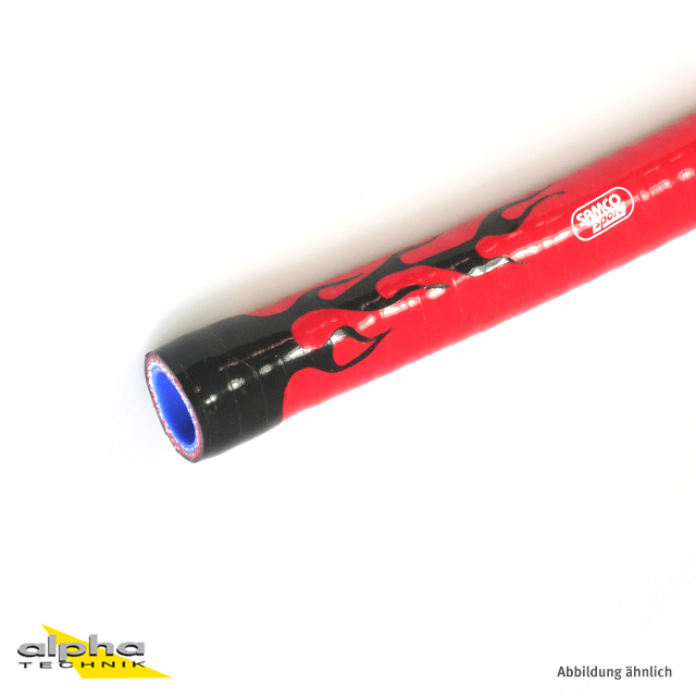 SAMCO SPORT Superflex Silicone Hose, Flame Design, 2 Colours Selectable, 19 mm Inner Diameter