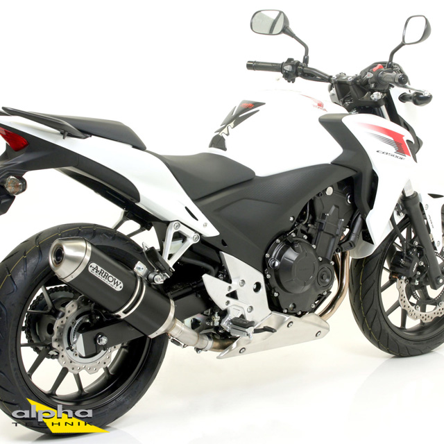 ARROW RACE TECH Exhaust for Honda CB500F / CBR500R / CB500X 2013- in Black Aluminium
