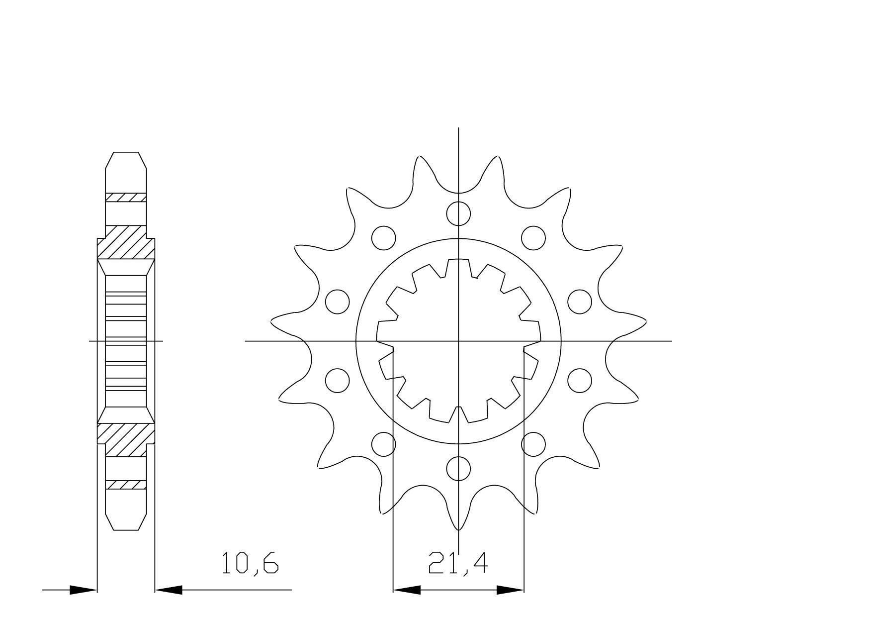 Sprocket, 17 teeth, 520 pitch