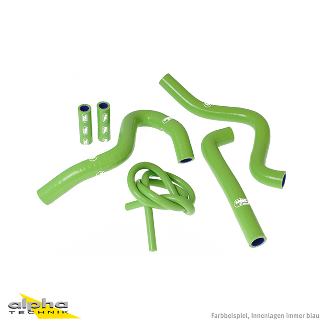 SAMCO SPORT Silicone Hose Kit, Green, for Kawasaki KX250 Model Years 1994-1998