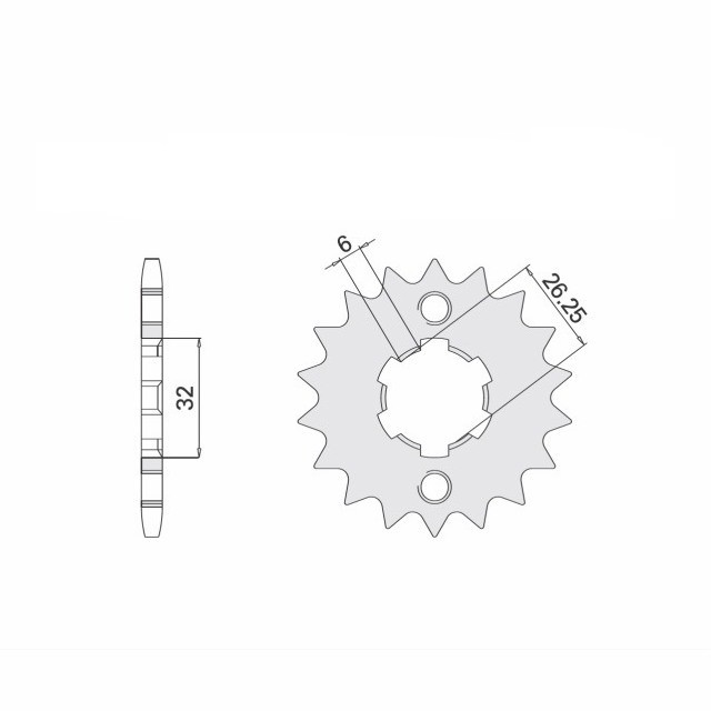 Front Sprocket, 19 Teeth, 530 Pitch