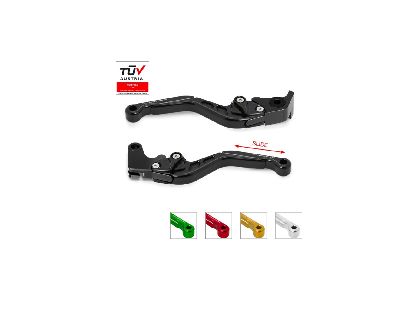 Barracuda Brake and clutch lever Lever Set for Kawasaki ER6-N / ER6-F / Versys 650 / Z750 / Z750S