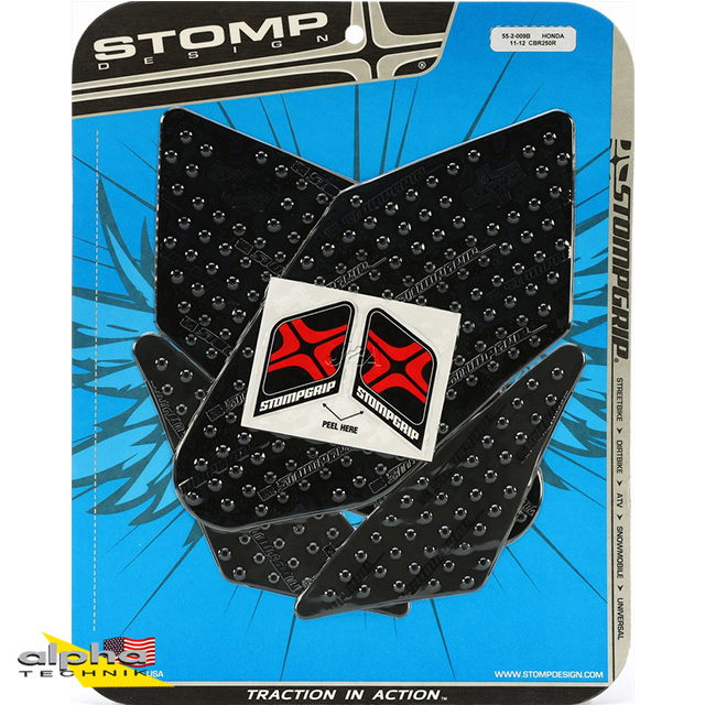 Stompgrip black, Volcano, for Honda CBR250R, 2011-2013