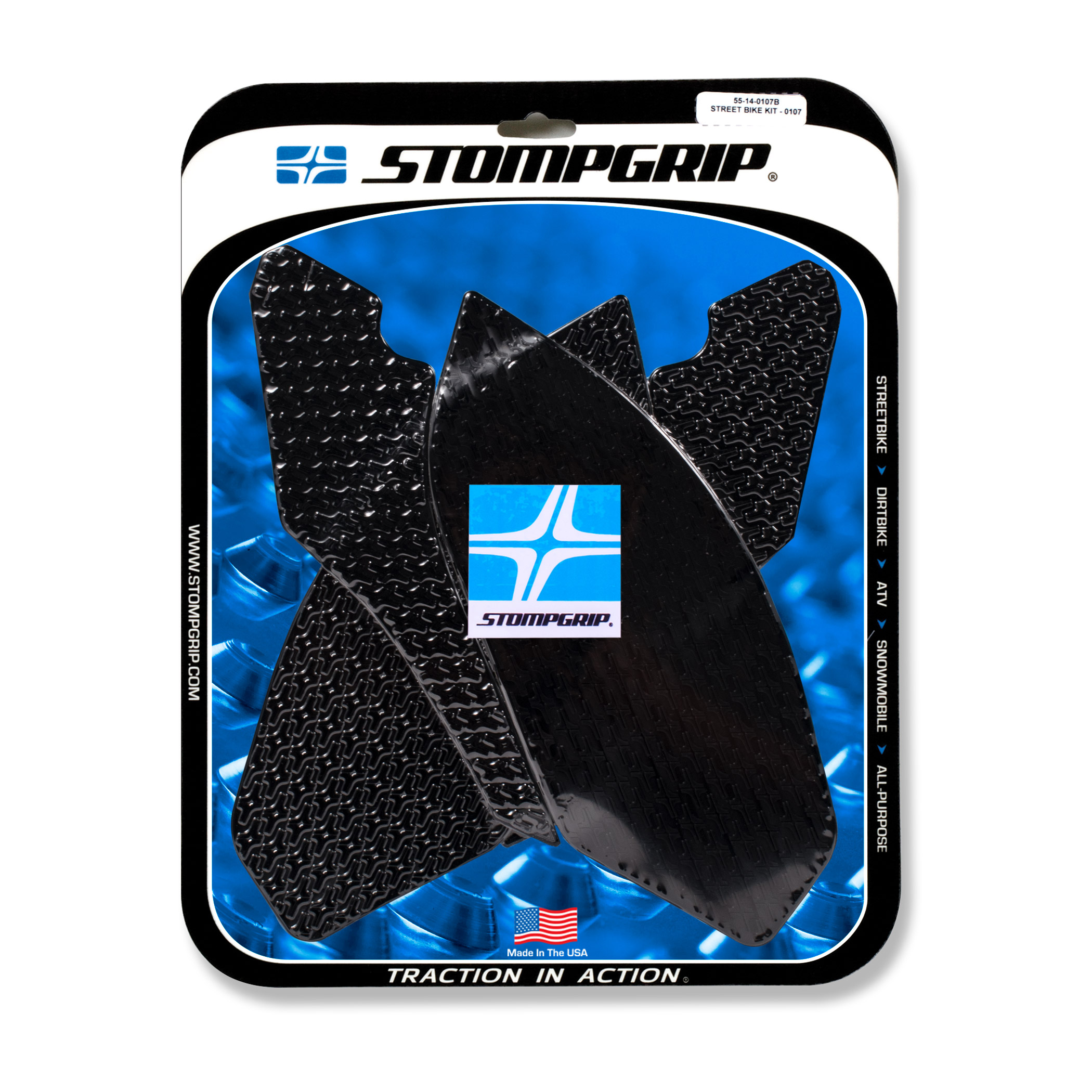 Stompgrip Traction Pads black, for BMW HP4 Race, 2018-2019, S1000R, 2014-2020, S1000RR, 2015-2019