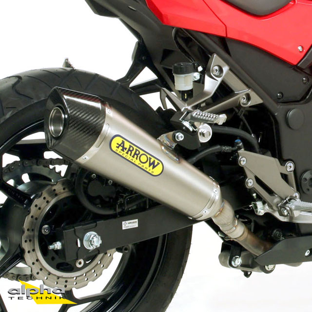 ARROW X-KONE Exhaust for Kawasaki Ninja 250 / Ninja 300 / Z300 2013-2016, Stainless Steel