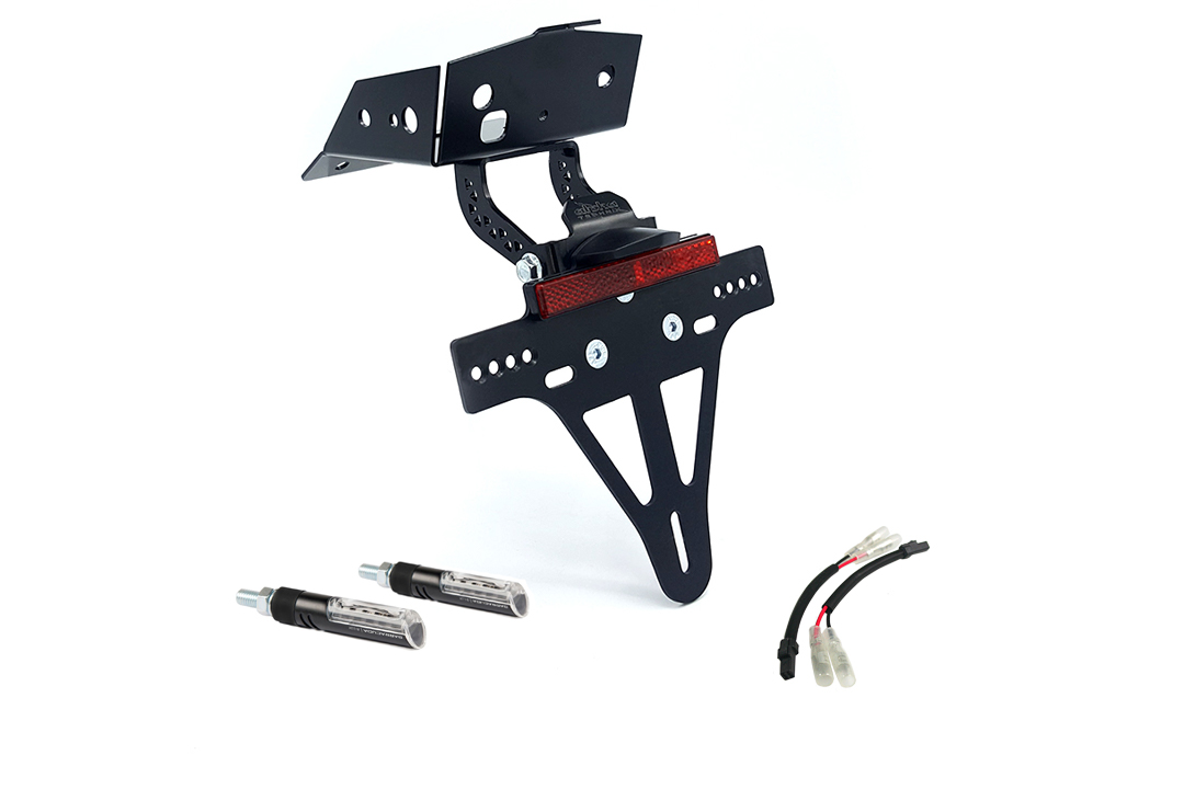 alpha Technik Licence Plate Holder-flasher light, turn signal-Kit IDEA for KTM 690 SMC R from Model Year 2019 (Rear)