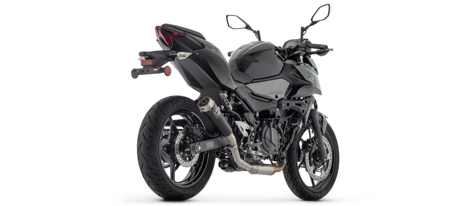 ARROW PRO RACE DARK NiChrome Black Exhaust for Kawasaki Z500, Ninja 500 Model Year 2024-
