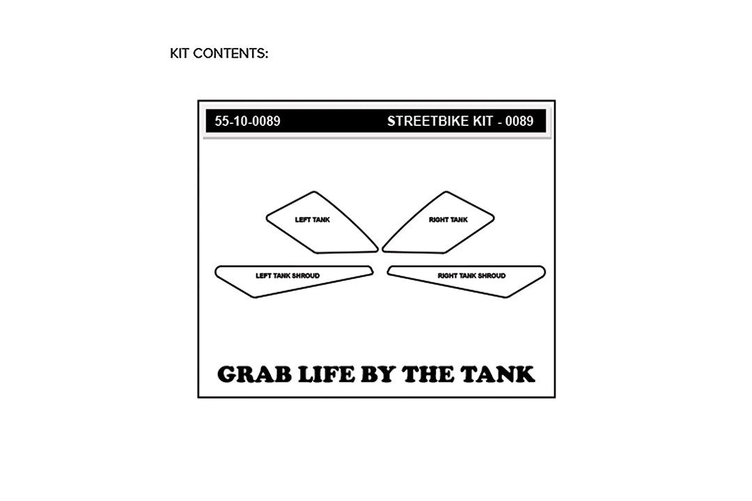 Stompgrip clear, Icon, for Kawasaki KLX250, 2009-2020, KLX300, 2021-2025