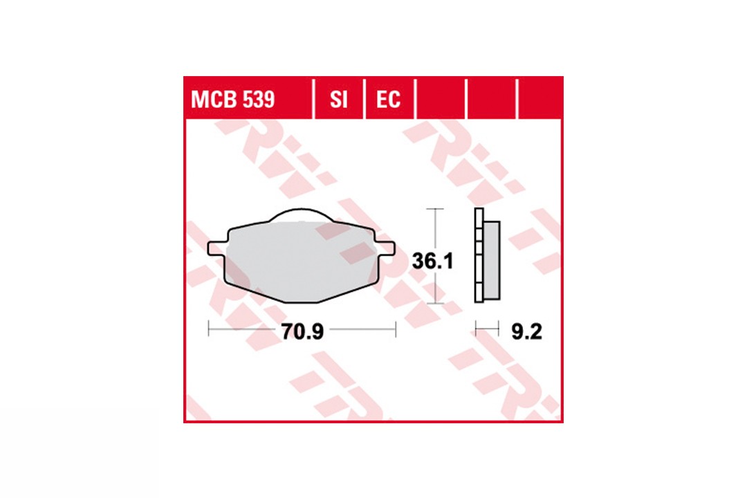 TRW brake pad pad set MCB539EC