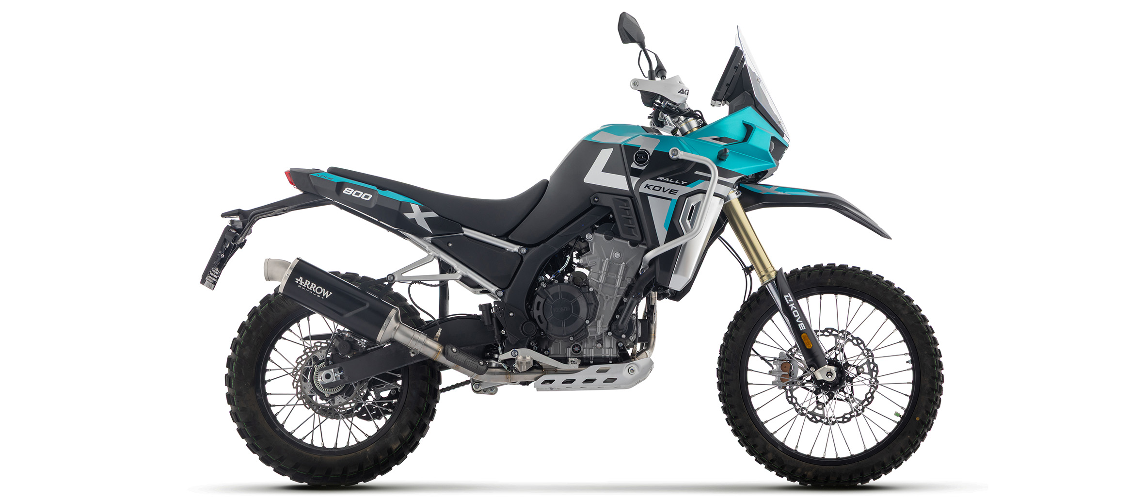 ARROW INDY RACE EVO DARK Aluminium black exhaust for KOVE 800X Pro, Rally, model year 2025-