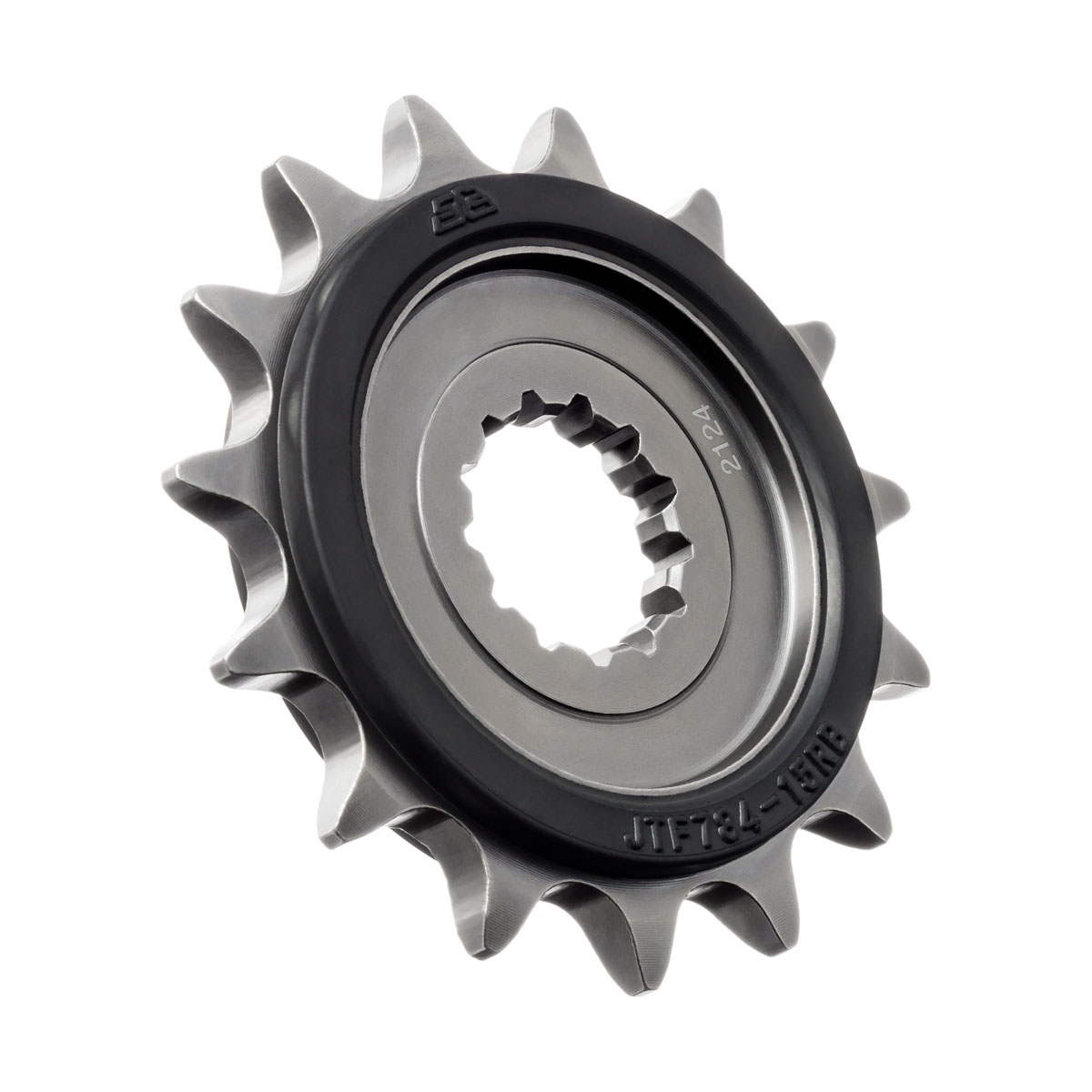 Rubber-cushioned front sprocket, 14 teeth, 520 pitch