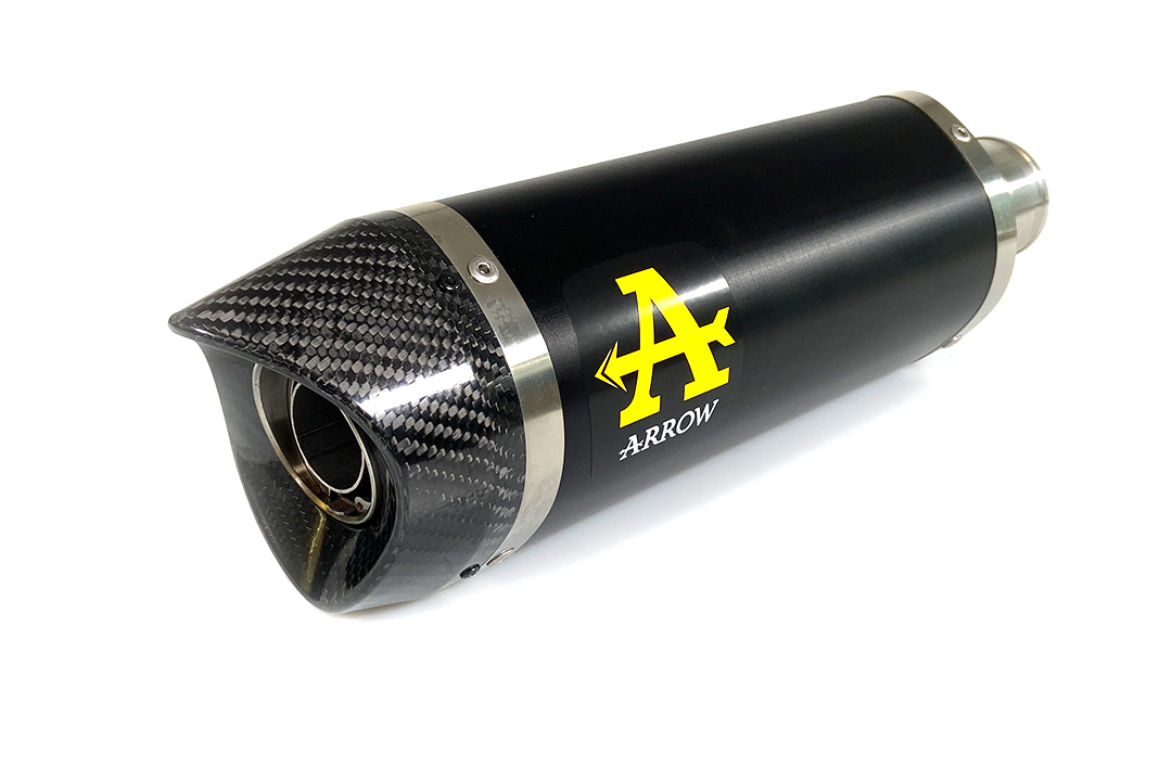 ARROW DARK THUNDER Aluminium Exhaust with Carbon End Cap for Yamaha MT-07 2021-