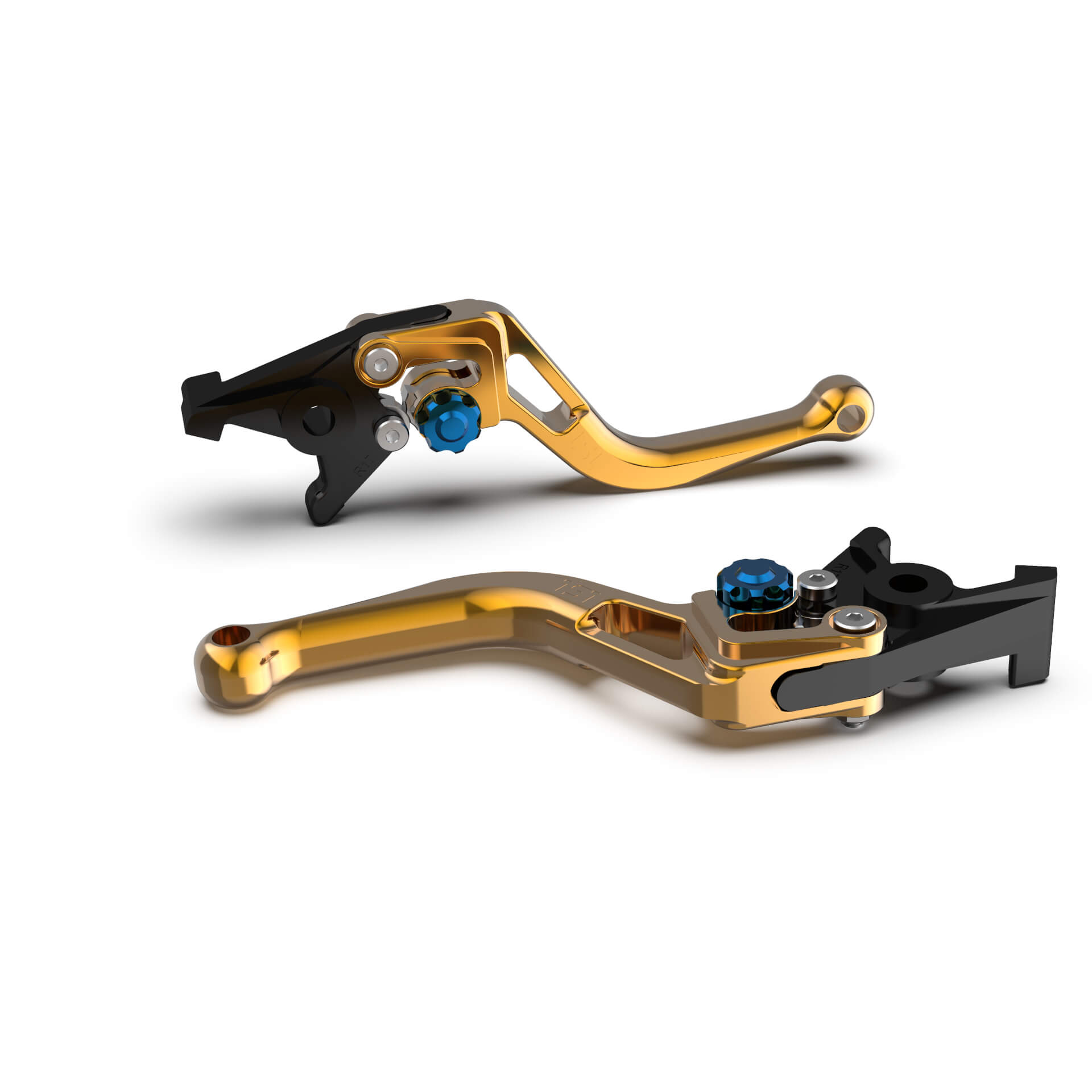 LSL clutch lever BOW L77R, short, gold/blue