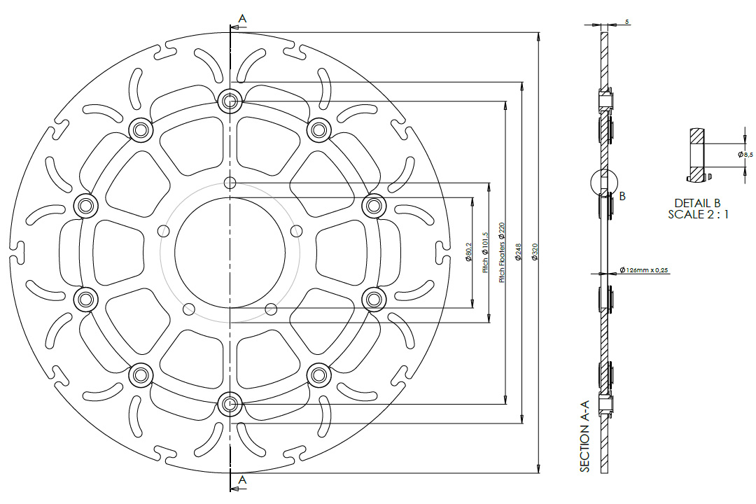 alpha Technik floating brake disc ABD33