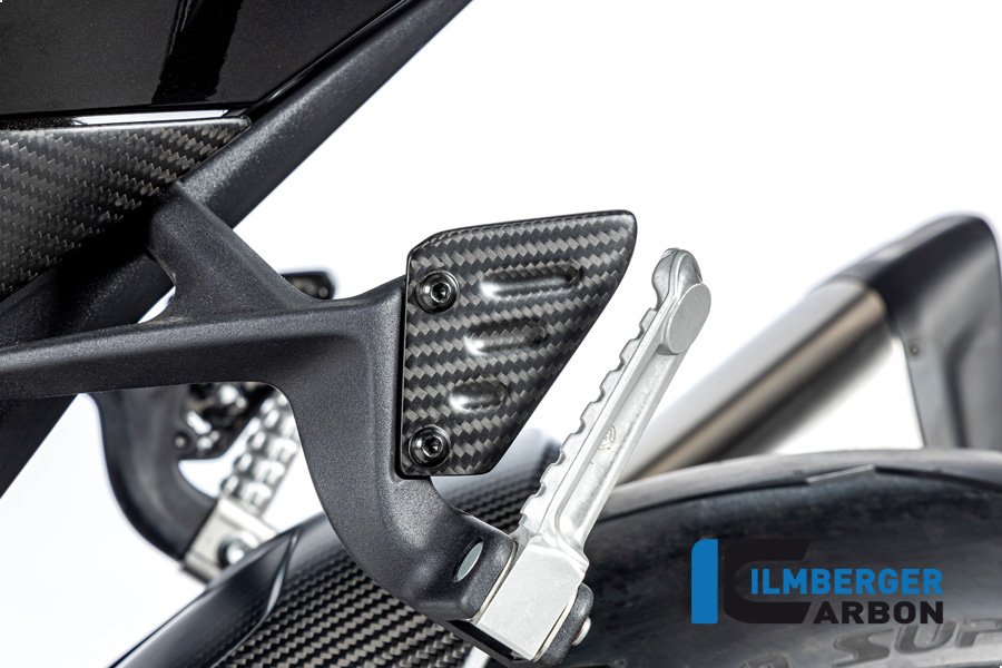 Ilmberger Carbon Pillion Heel Guard left side L/S Matt for Aprilia RSV4 / Tuono V4 2021-