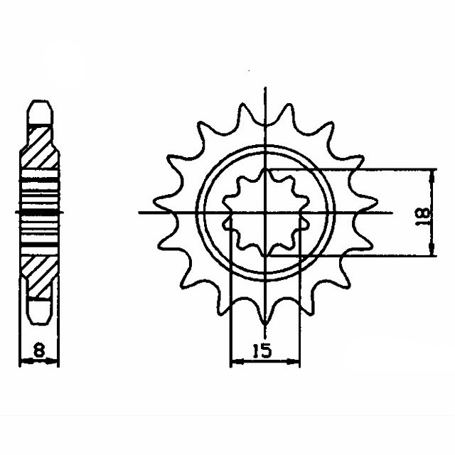 Sprocket, 12 Teeth, 415 Pitch