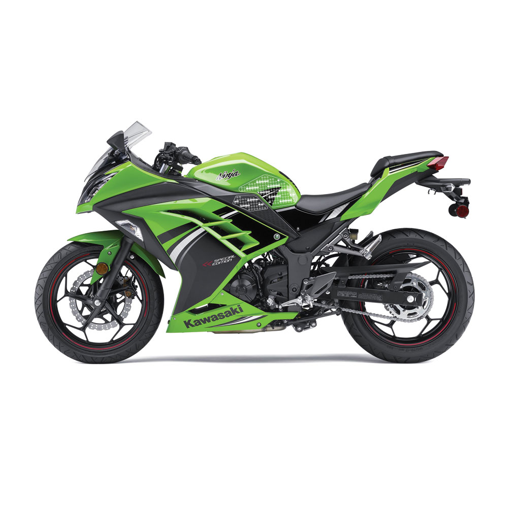 Stompgrip black, Icon, for Kawasaki, Ninja 250SL, Z300 2015-2016, Ninja 300 2013-2017, Z250SL 2015-2017