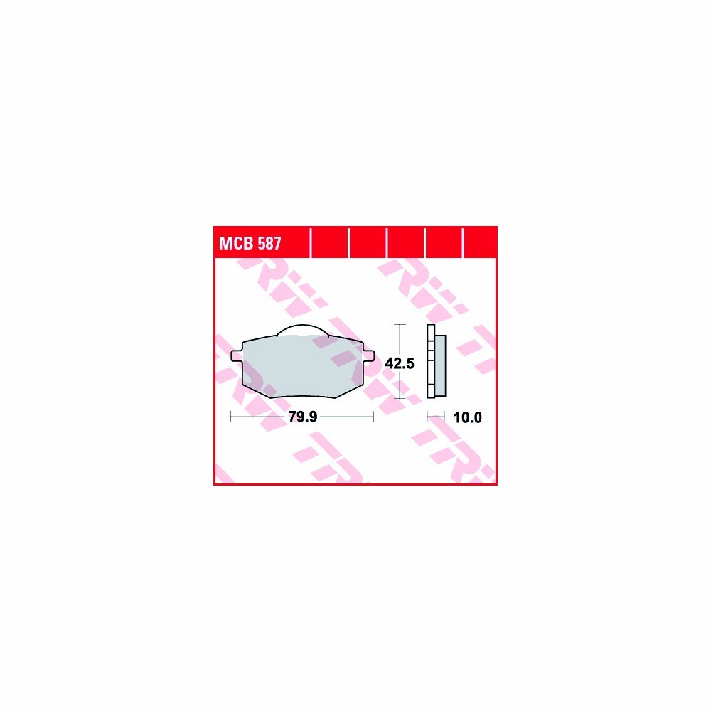 TRW brake padsatz All-round MCB587 Front