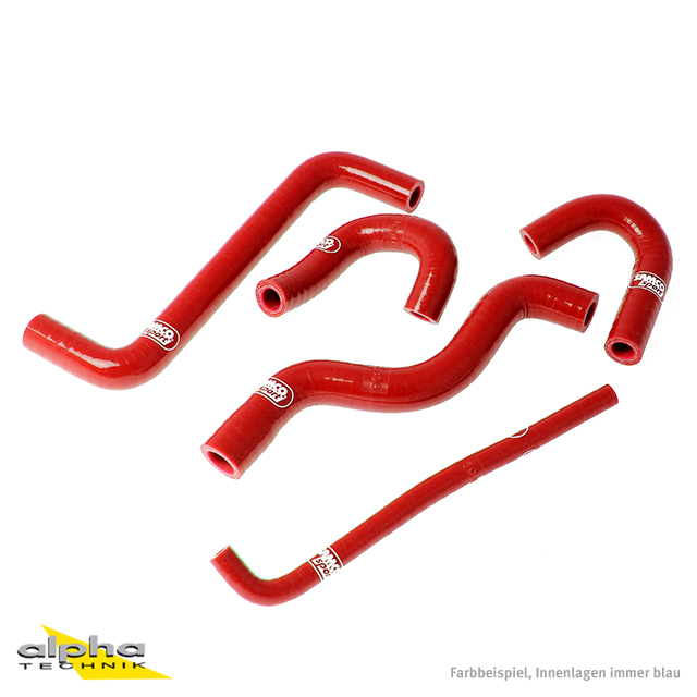 SAMCO SPORT Silicone Hose Kit 5-piece Red for Honda CBR125R Model Year 2004-2019