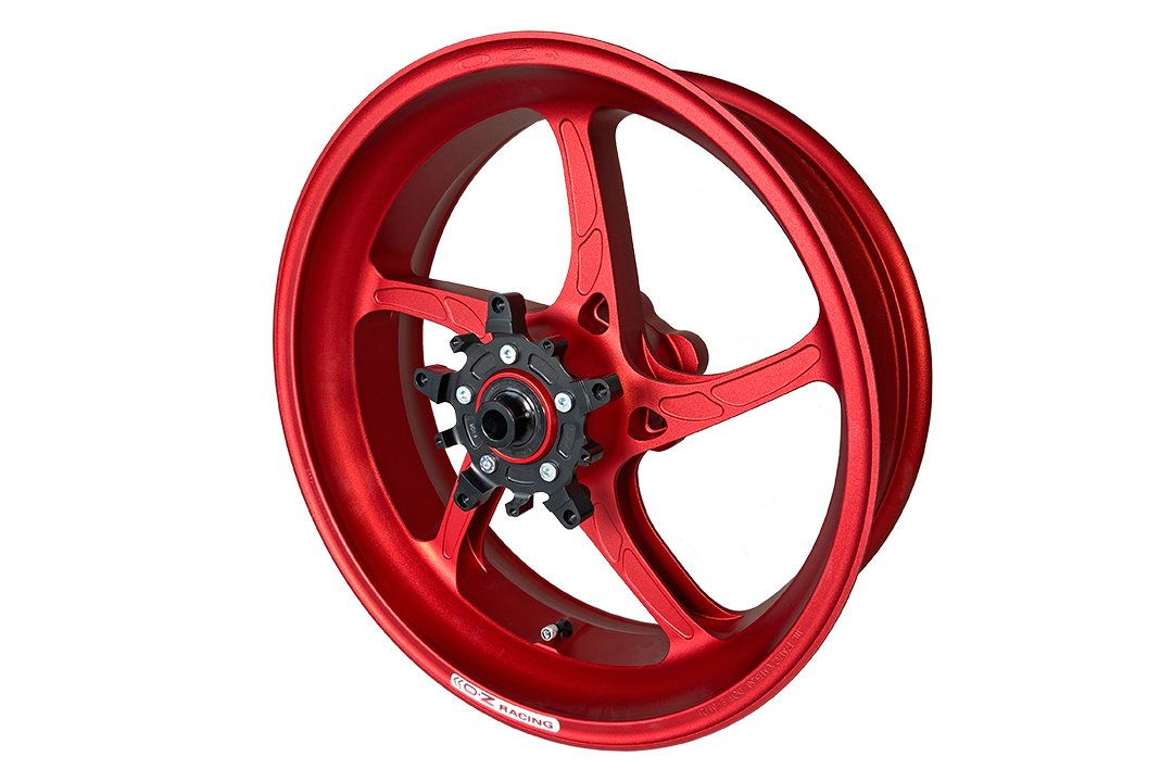 OZ Piega Conversion Kit 17" Aluminium Forged Wheels for Yamaha Tenere 700 from 2019 onwards matt red