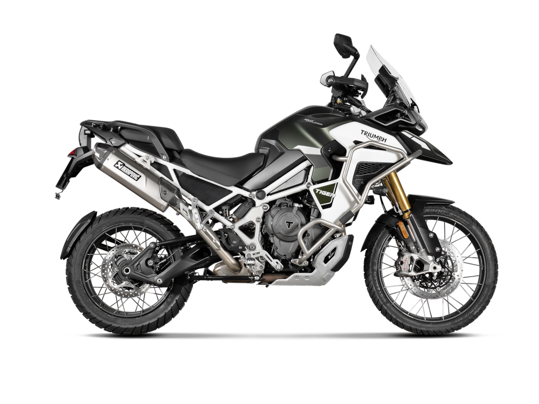 Akrapovic Slip-On Line (Titanium) exhaust system for Triumph Tiger 1200 GT, Rally, 2022-2024